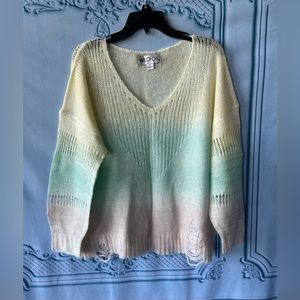 Wild fox Size:M Women Long Sleeve Sweater Multi Color Excellent Condition Knit